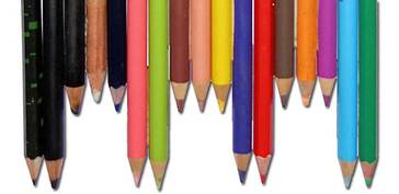 Collection of pencils used for illustration work.