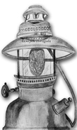 Illustration of Petromax lamp in graphite