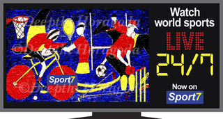 Second conceptual billboard design for a new 24 hour TV channel telecasting international sports 