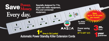 Shelf strip design for Masda Standby Power Killer Etension Cords