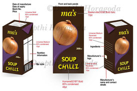 Package design details of Ma's own brand ready-to-drink onion soup
