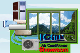 Billboard design advertising Iceman Air Conditioner Showroom