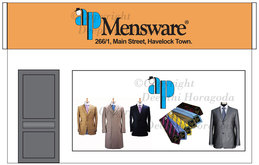 Conceptual design for men’s wear store fascia front