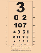 Sight chart on back cover of docket design for Sri Lanka eye Foundation