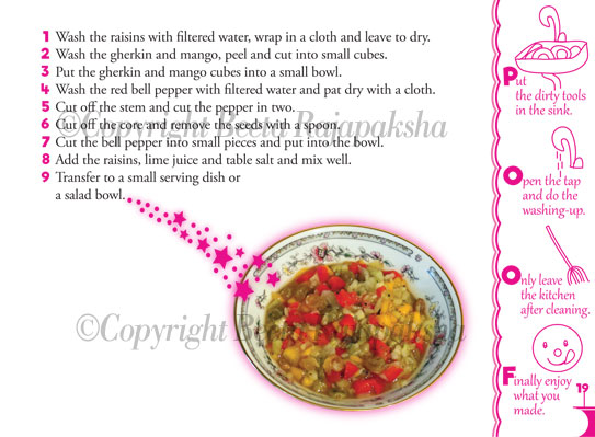 design of an instruction page from sri lankan cooking magic for kids by beeta rajapaksha